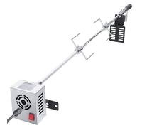 VEVOR Girarrosto Spiedo BBQ Motore 9W Lunghezza di Spiedo 100,6cm in Acciaio Inox Carico Max.12 kg, Kit Girarrosto Spiedo Velocità 4 giri/min Forchetta Larghezza 18cm, Spiedo per Festa Evento Esterno