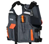 VEVOR Giubbotto di Salvataggio per Sport Acquatici (PFD) con Nylon Impermeabile e Galleggiabilità 80 N, Giubbotto di Salvataggio, Giacca Attività Acquatica: Pesca, Kayak, Surf e Altro, Uomo e Donna S