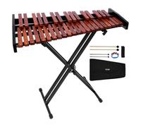 VEVOR Glockenspiel Diatonico Xilofono, 37 Note, Strumento a Percussione Professionale in Legno, con Supporto Regolabile in Altezza 4 Bacchette, Borsa per Trasporto, per Insegnamento Musicale