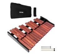 VEVOR Glockenspiel Xilofono, 25 Note, Strumento a Percussione Professionale in Legno, con 4 Bacchette, Borsa per il Trasporto, Kit di Strumenti Musicali Glockenspiel per Principianti