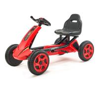 VEVOR Go-Kart con 4 Ruote Veicolo per Bambini Macchinina a Pedali Volante Rosso