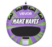 VEVOR Gonfiabile Trainabile per Barche Sport Acquatici Capienza 2 Persone Carico Max 154 kg con Cuscinetti Antiscivolo, Tubo Gonfiabile di Traino Copertura in Nylon da Mare Piscina Lago, Verde Viola