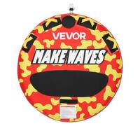 VEVOR Gonfiabile Trainabile per Barche Sport Acquatici Capienza da 2 Persone Carico Max 154 kg con Cuscinetti Antiscivolo, Tubo di Traino Copertura in Nylon Maniglie Imbottitie da Mare, Rosso