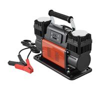 VEVOR Gonfiatore per Pneumatici Portatile con Arresto Automatico, Compressore d'Aria per Auto, Pompa dell'Aria Fuoristrada da 12 V con Display Digitale LCD e Adattatori per Camion, SUV, Camper