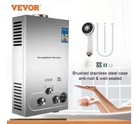 VEVOR GPL Riscaldatore di Acqua Calda Riscaldatore di Acqua a Gas Istantaneo Caldaia a Gas Propano Butano 6-18L GPL Caldaia Elettrodomestico Riscaldatori Esterni 12L 24KW