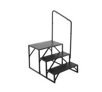 VEVOR Gradini per Camper, Scale per Camper a 3 Gradini, capacità Carico 199,58 kg Acciaio al Carbonio Addensato, con Corrimano, Gradini Antiscivolo per Ingresso Uscita, Adatto per Camper, Rimorchio