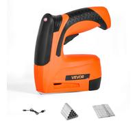 VEVOR Graffettatrice Penumatica Elettrica, Pinzatrice Calibro 18, 15-32 mm, con 1000 Punti Metallici e 1000 Chiodi, Impugnatura in Gomma Antiscivolo e Caricabatterie, per Lavori di Falegnameria