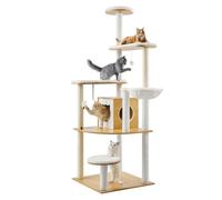 VEVOR Grande Albero per Gatti, 1750 mm Altezza, Torre per Gatti, Centro Attività per Mobili a più Livelli con Trespoli Accoglienti, Tiragraffi in Sisal, Amaca, Casa per Gattini Interno Gioco e Riposo