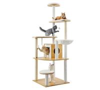 VEVOR Grande Albero per Gatti, 1750 mm Altezza, Torre per Gatti, Centro Attività per Mobili a più Livelli con Trespoli Accoglienti, Tiragraffi in Sisal, Amaca, Casa per Gattini Interno Gioco e Riposo
