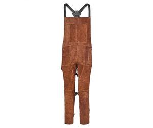 VEVOR Grembiule da Saldatura in Pelle con Gamba Divisa, Pantaloni da Saldatura Resistenti al Fuoco in Pelle Bovina Grembiule Protettivo 3 Tasche per Falegnameria, Giardinaggio, Fabbro, Taglia M