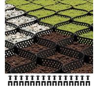 VEVOR Griglia di Ghiaia da Giardino Rete di Ghiaia Profondità 50 mm Spessore 1,5 mm 5200 x 2700 mm, Contenimento del Terreno Erboso, Griglia per Erbe Stabilizzazione, Giardino, Parco