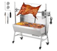 VEVOR Griglia per Arrosto allo Spiedo Elettrico 42W Carico max. 61kg Parabrezza