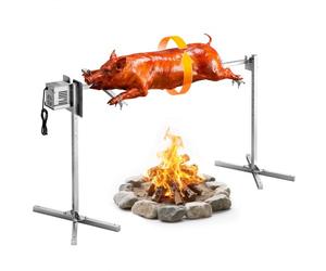 VEVOR Griglia per Arrosto da Barbecue da 1422,4 mm, AC 220-240 V, Set Griglia per Girarrosto Elettrico a 8 Stadi con Capacità di Carico di 60 kg, Motore da 38 W, per Feste, Riunione di Famiglia