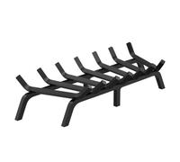 VEVOR Griglia per Camino, Griglia per Camino per Carichi Pesanti da 30 Pollici con 6 Gambe di Supporto, Barre in Acciaio Solido Verniciato a Polvere da 3/4", Supporto per Legna da Ardere