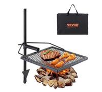 VEVOR Griglia Verticale Girevole per Fuoco all'Aperto da Campeggio Temperatura Max. 300℃, Griglia Rettangolare 675 x 405mm per Cottura su Fuoco da Campeggio Attività Esterno Girevole Capienza Max. 6kg