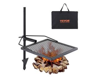 VEVOR Griglia Verticale Girevole per Fuoco all'Aperto da Campeggio Temperatura Max. 300℃, Griglia Rettangolare 675 x 405mm per Cottura su Fuoco da Campeggio Attività Esterno Girevole Capienza Max. 6kg