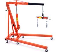 VEVOR Gru Idraulica da Officina per Sollevamento Motore Pieghevole Capacità Carico Max. da 2Tonnellate con 6 Ruote Universali, Gruetta Idraulica da Officina Garage per Motore Carico Pesante Pieghevole