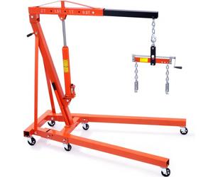 VEVOR Gru Idraulica da Officina per Sollevamento Motore Pieghevole Capacità Carico Max. da 2Tonnellate con 6 Ruote Universali, Gruetta Idraulica da Officina Garage per Motore Carico Pesante Pieghevole