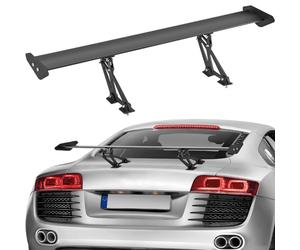 VEVOR GT Style Alette Spoiler, Spoiler Posteriori Universali da 1100 mm, con Ponte Singolo, Materiale in Alluminio Leggero Regolabile, Spoiler Posteriori per Auto, Ala da Deriva BGW/JDM Racing, Nero