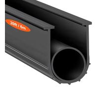 VEVOR Guarnizione per Porta del Garage 6 m Striscia di Guarnizione in Gomma Larghezza 10 cm 8 mm Estremità a T per Evitare la Penetrazione del Vento Pellicola Antipioggia per Porta Magazzino Fabbrica