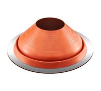 VEVOR Guarnizione per Tubo del Tetto, per Tubi con Diametro Esterno 254-483 mm, Guarnizione Flessibile in Silicone Temperatura -74℃-225℃, Base in Metallo Rosso Rotondo, per Camino Tubo Sfiato Esterno