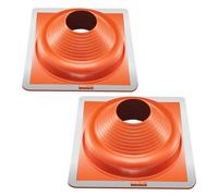 VEVOR Guarnizione per Tubo di Tetto Diametro Esterno 170-355 mm, Guarnizione Flessibile in Silicone Alta Temperatura -74℃-225℃, Base Quadrata in Metallo Resistente, per Camini Tubi di Sfiato 2 Pezzi