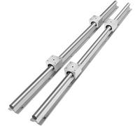 VEVOR Guida Lineare 2 X SBR16-600 mm, Set di Guide di Cuscinetti Lineari con 4 Supporti SBR16UU e 2 Alberi di Guida da 2200 mm, Guida di Scorrimento Lineare Inossidabile con Fori Preforati