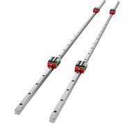 VEVOR Guida Lineare HSR15-1500mm 2 Pezzi Set con Blocco a 4 Cuscinetti Quadrati