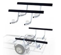 VEVOR Guida per Rimorchio per Barca da Pesca Regolabili in Altezza da 425 mm a 475 mm, 2 Guide per Rimorchi in Acciaio Spesso con Cuscinetti di Supporto Spessi, Adatte a Rimorchi Pontone a L