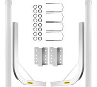 VEVOR Guida per rimorchio per Barche, 60", 2 Guide per rimorchio in Acciaio, con coperture per Tubi in PVC Bianco, Accessori di Montaggio Completi Inclusi, Barche da Pesca