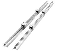 VEVOR Guida Scorrevole Lineare SBR20 per Cassetti 2 Pezzi Lunghezza 1200mm 4 Cuscinetti SBR20UU, Binario di Guida 2 Pz per Scorrimento per Cassetti Mobili in Acciaio al Carbonio Carico Statico 1370N