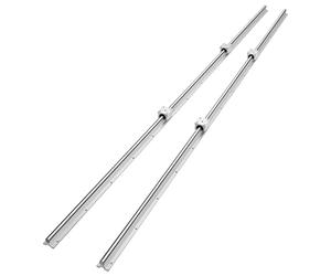 VEVOR Guida Scorrevole Lineare SBR20 per Cassetti 2 Pezzi Lunghezza 2200mm 4 Cuscinetti SBR20UU, Binario di Guida 2 Pz per Scorrimento per Cassetti Mobili in Acciaio al Carbonio Carico Statico 1370N