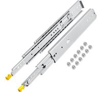 VEVOR Guida Scorrevole per Cassetti in 2 Slide 50,8x7,6 cm, Guide per Cassetti in Acciaio con Serratura Carico 225 kg, Guida Cassetto Estraibile a Tre Sezioni per Installare su Armadio o Macchina