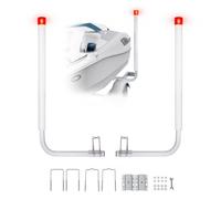 VEVOR Guide con Tubo PVC per Rimorchio per Barca 160cm Larghezza Regolabile 30cm Guida di Lancio per Imbarcazioni in Acciaio Galvanizzato PVC LED per Imbarcazioni Gommoni Canoe Gommoni Barche da Pesca