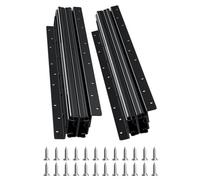 VEVOR Guide per Cassetti Sottotop, Guide per Mobili Sottoscala con Cuscinetti a Sfera a Estensione Completa, Capacità 117 kg, Guide Resistenti, per Sostituzione, Nero 400 mm, 1 Paio