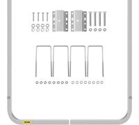 VEVOR Guide per rimorchio per barche, 46" rimorchio in alluminio, Guide per rimorchio resistenti alla ruggine con larghezza regolabile, Parti di montaggio incluse, per barca da sci, barca da pesca