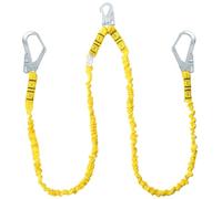 VEVOR Guinzaglio Sicurezza 38 mm, Protezione Anticaduta 1,83 m con 2 Moschettoni in Acciaio Legato, Cintura di Sicurezza Retrattile per Arrampicata da Interno Esterno, Resistenza Rottura 38 kN