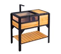 VEVOR Casa per tartarughe in legno habitat per tartarughe da interno ed esterno