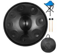 VEVOR Handpan Harmonic Hand Drum Tamburo in Acciaio in D Minor 9 Note Drum Hand 22 pollici con Soft Hand Pan Bag Hand Pan