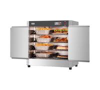 VEVOR Hot Box Food Warmer, Scaldavivande a 4 Ripiani con Vassoio per l'Acqua, 4 Teglie, Doppia Porta e Ripiani Regolabili, Armadio Scaldavivande in Acciaio Inox, Ideale per Conservare Ristorante