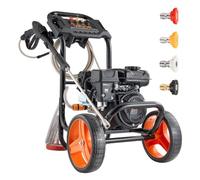 VEVOR Idropulitrice ad Alta Pressione a Benzina, Pompa in Alluminio di Alta qualità con Spray a Spruzzo e Lancia, Set di 4 Ugelli, Idropulitrice a Basso Profilo per Auto, Recinzioni, Vialetti, Case