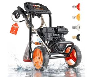 VEVOR Idropulitrice ad Alta Pressione a Benzina, Pompa in Alluminio di Alta Qualità con Spray a Spruzzo e Lancia, Set di 4 Ugelli, Idropulitrice a Basso Profilo per Auto, Recinzioni, Vialetti, Case