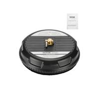 VEVOR Idropulitrice per Superfici in Acciaio Inossidabile con 4 Ruote, 206,8 bar Max, Connettore Rapido 1/4, 2 Ugelli di Spruzzo, Doppia Impugnatura, per Cemento, Patio, Marciapiede 385 mm