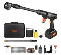 VEVOR Idropulitrice portatile senza fili, 652 PSI 1.0 GPM, pistola portatile ad alta pressione per auto con batteria da 4,0 Ah, caricabatterie, ugello 6 in 1, per la pulizia e l'irrigazione di