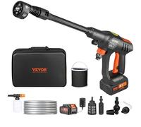VEVOR Idropulitrice Portatile Senza Fili, Idropulitrice Autolavaggio da 652 PSI 1,1 GPM, Idropulitrice Portatile ad Alta Pressione con Batteria da 4,0 Ah, Pulitrice Portatile Accessori con Valigetta