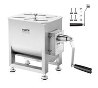 VEVOR Impastatrice Manuale per Carne, Miscelazione Massima 6,8 kg Carne, Frullatore Manuale con Riduttore in Acciaio Inox, per Salsicce Carne Tritata con Coperchio Manico 520 x 230 x 455 mm