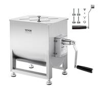 VEVOR Impastatrice Manuale per Carne, Miscelazione Massima Carne 27,2 Kg, Frullatore con Riduttore in Acciaio Inox, Mpastatrice Manuale per Salsicce Carne Tritata 568 x 330 x 450 mm