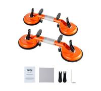 VEVOR Incastonatore per Giunzioni Marmo 383 x 125 x 110 mm 2 Confezioni, Incastonatore per Piastrelle con Ventose a Vuoto da 125 mm Giuntatore per Giunzioni e Livellamento, Regolabile a 180°