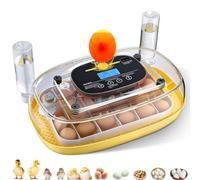 VEVOR Incubatrice da 24 Uova con Candela a LED, Display della Temperatura e Controllo Automatico dell'Umidità, Finestra Trasparente con Vista a 360°, per la Schiusa di Pulcini, Anatre, Oche