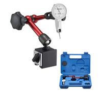 VEVOR Indicatore di Prova a Quadrante con Base Magnetica Universale e Custodia, Precisione 0,01 mm, Intervallo 0-0,76 mm, Impugnatura a Microsfera per Misurazioni di Aree Ristrette